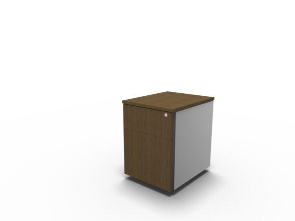 Buc metalico frentes y techo melamina - cajon y archivo